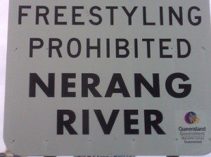 Freestyling Prohibited Nerang River QLD