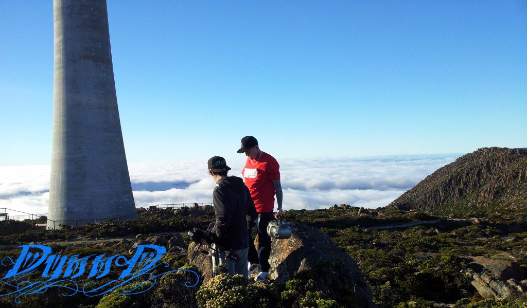 Dunn D for his music clip on top of Mt Wellington Hobart Tasmania the best hip hop performer and wold dominator at battle leagues