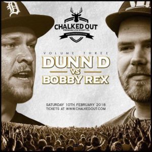 Chalked Out 2018 Volume Three Chalked Out Volume Three Dunn D v Bobby Rex Saturday 10th February 2018