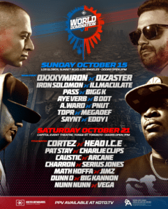 King of the Dot World Domination VII KOTD WD7 Line Up KOTD World Domination 7